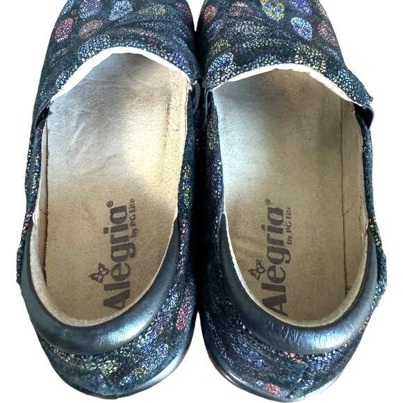 Alegria Keli PRO Sugar Skulls Dottie Slip On Professional Clog Shoes Black 37 - Picture 5 of 13